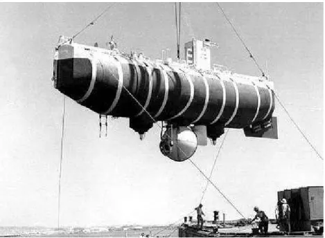 Figure 1.2: Trieste, a Swiss-designed and Italian-built deep-diving research bathyscaphe