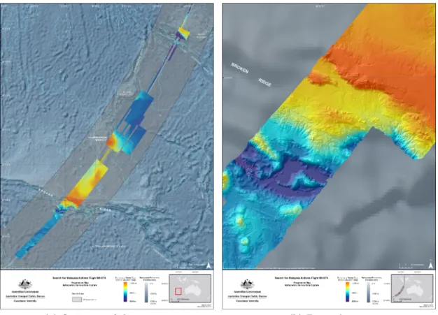 Figure 1.4: Extract from the bathymetric survey conducted during the search for MH370 aircraft off the west coast of Australia