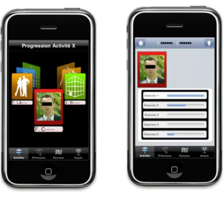 Figure 4 • Application mobile sur l'iPhone/iPod Touch d'Apple