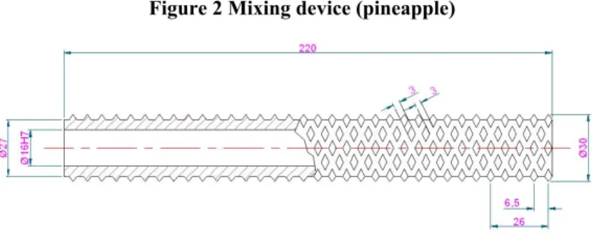 Figure 2 Mixing device (pineapple)