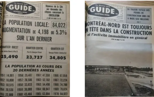 Figure 4. –   Éditions du Guide de Montréal-Nord (29 juillet 1970 et 17 juillet 1968)