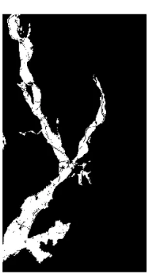 Figure 1. before image: 11/16/1999 Figure 2. after image: 10/21/2000 Figure 3. Ground truth of the flood