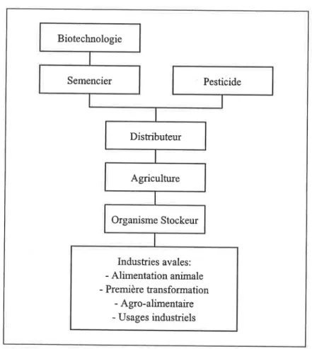 Figure  1.  Une représentation schématique  de  la  filière  de  production  végétale