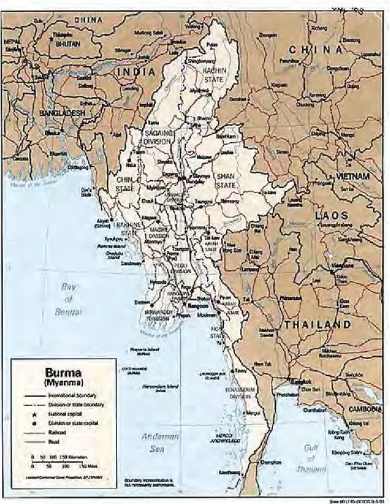 Figure 1 : Carte générale du Myanmar 