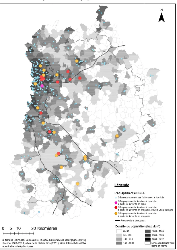 Figure 6 : Les Grandes Surfaces Alimentaires proposant la livraison à 