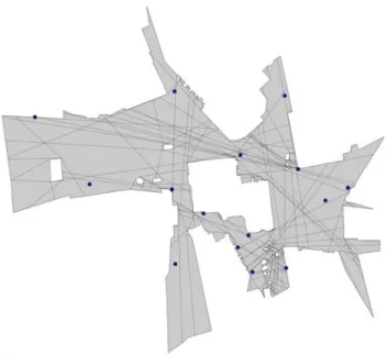 Figure 3.1 – Resolution of a real-life art gallery problem for the city center of Bremen