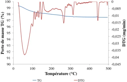 Figure 3. 7: TG et DTG de la zéolithe USY 