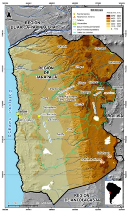 Figura 1 Contexto geográfico de la región de Tarapacá