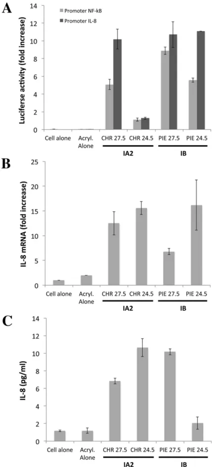 Fig 4. P. acnes surface proteins recognized by TLR2 have proinflammatory activity in vitro