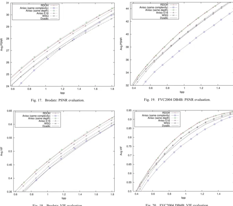 Fig. 18. Brodatz: VIF evaluation.