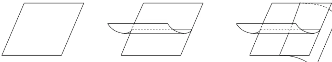 Figure 1.1.2: Local models of a branched surface