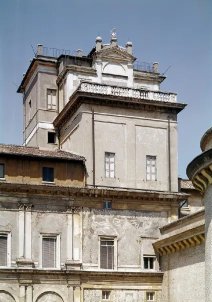 Figure 4. Ottaviano Mascarino, vers 1580, Vue extérieure de la Tour des Vents du Vatican,  Vatican