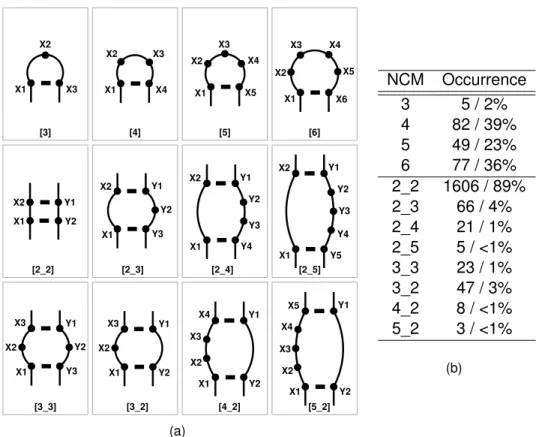 Figure 3.2: Nucleotide cyclic motifs (NCM). (a) Shown are those that occur most fre- fre-quently in the PDB