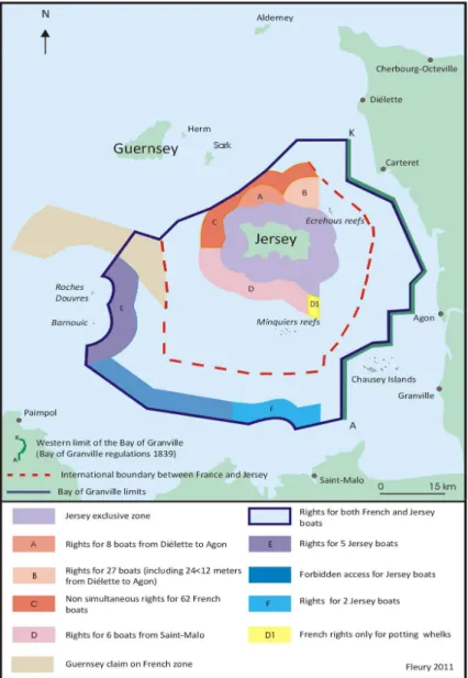 Figure 1: The Fishing Agreement for the Bay of Granville (July 2000) 