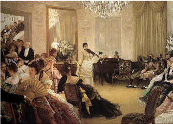 Figure 4. Illustration de cette ambiance de concert dans Hush! (The Concert) (1875), tableau de James Tissot 
