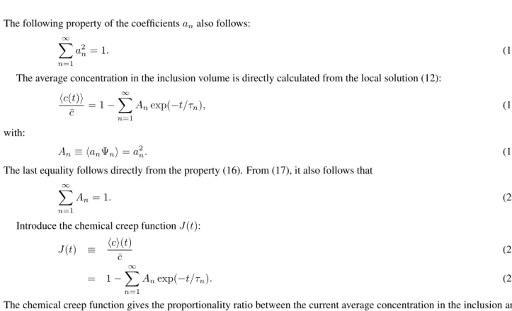 Table 1 Solution coefficients for the diffusion problem in a plane sheet of thickness 2a, a cylinder and a sphere of radius a