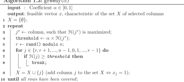 Table 1.1: Occurrences of solutions by z value for the S45 instance