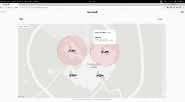 Fig. 2. DroneJack website - map