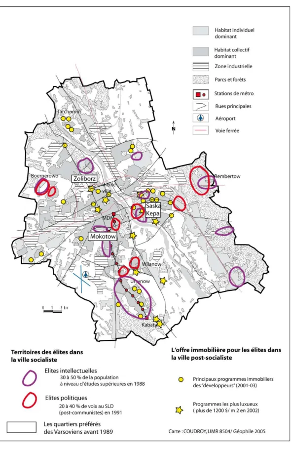 Figure 5 : Les territoires des élites : permanences et mutations 