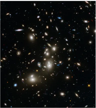 Figure 1.1. Image du télescope spatial Hubble de l’amas de galaxies Abell 2744 (z = 0.308)