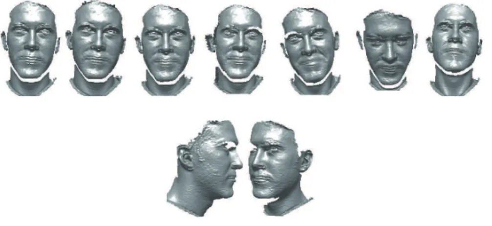 Figure 2.3: Examples of all 3D scans of the same subject from GAVAB dataset.