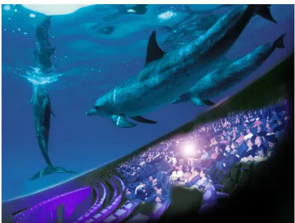 Figure 1.22 – An IMAX Dome theater. Images are projected on a hemispherical screen with a fish-eye lens.