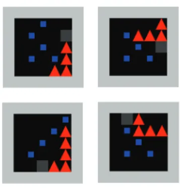 Figure 4.1. Diﬀerent valid goal states for the instruction “build an L-like shape from red blocks”.