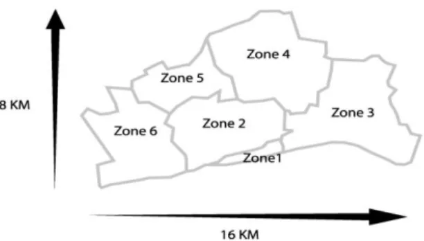 Fig. 3 : Schéma de l’aire géographique d’habitat. 