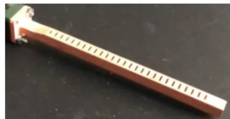 Figure 6. Prototype de l’antenne modulée avec  nervure, réalisé par SLA. 