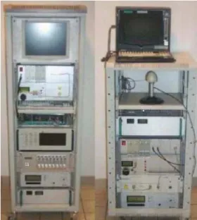 Figure 1.    MIMO channel sounder: receiver (left) and transmitter (right) Several measurements campaigns have been conducted in  different environments