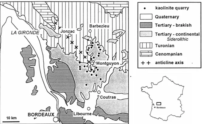 Figure III.4. Carte géologique du bassin des Charentes d’après Koneshloo et al. [3]