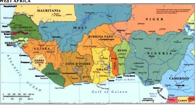 Figure 1 : Map  of West  Africa J 