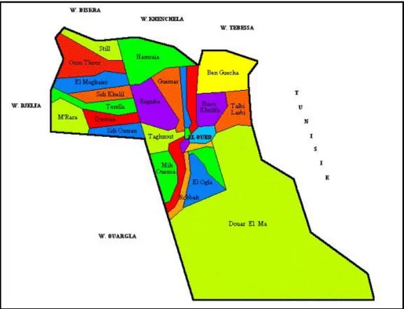 Figure 4 : Représentation géographique de la région d’étude (DSA, 2018)