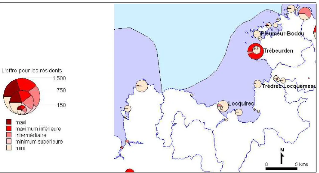 Fig. 36. Localisation des ports et mouillages du bassin de la Côte de Granit rose occidentale – baie de Lannion 