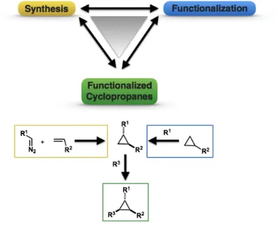 Figure 12. The synergy between cyclopropyl synthesis and functionalization.  