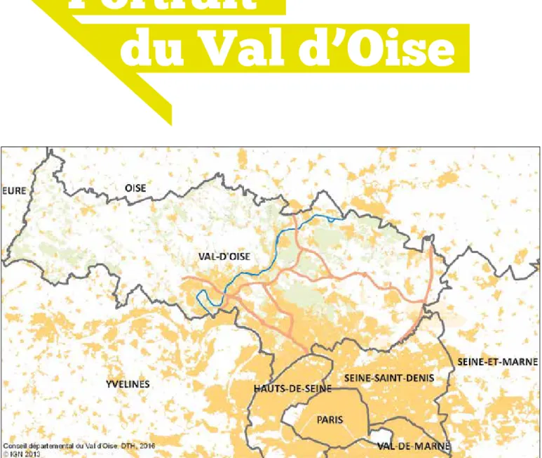 Figure 2 : La position géographique du Val d’Oise en Ile-de-France