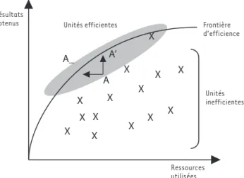 Figure 1 - La mesure des performances par la méthode DEA