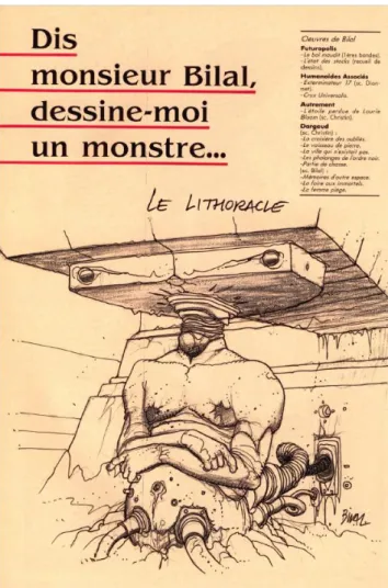 Figure 1 : Enki Bilal. Dessine-moi un monstre. Casus Belli. décembre 1986, n o  35,  p