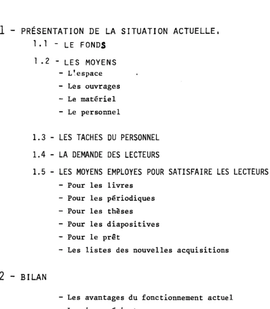 TABLE  DES  MATIERES 