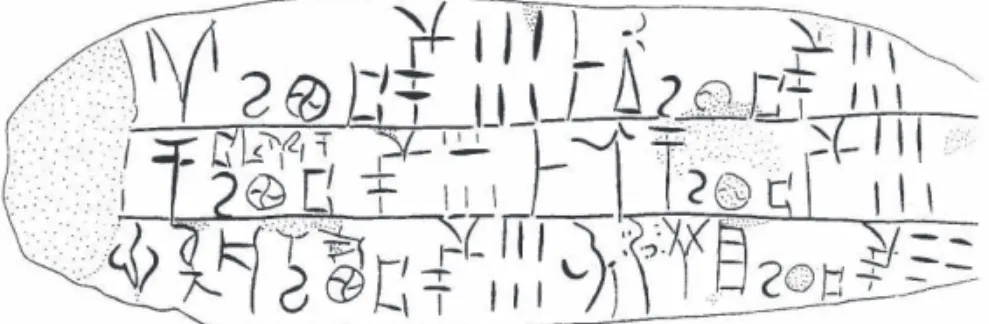 Figure 1 : Fac-similé de la tablette de Cnossos KN Ce 59