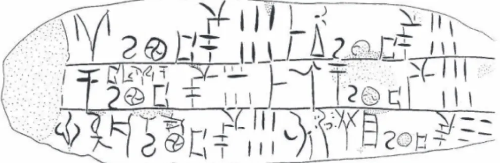 Figure 1 : Fac-similé de la tablette de Cnossos KN Ce 59