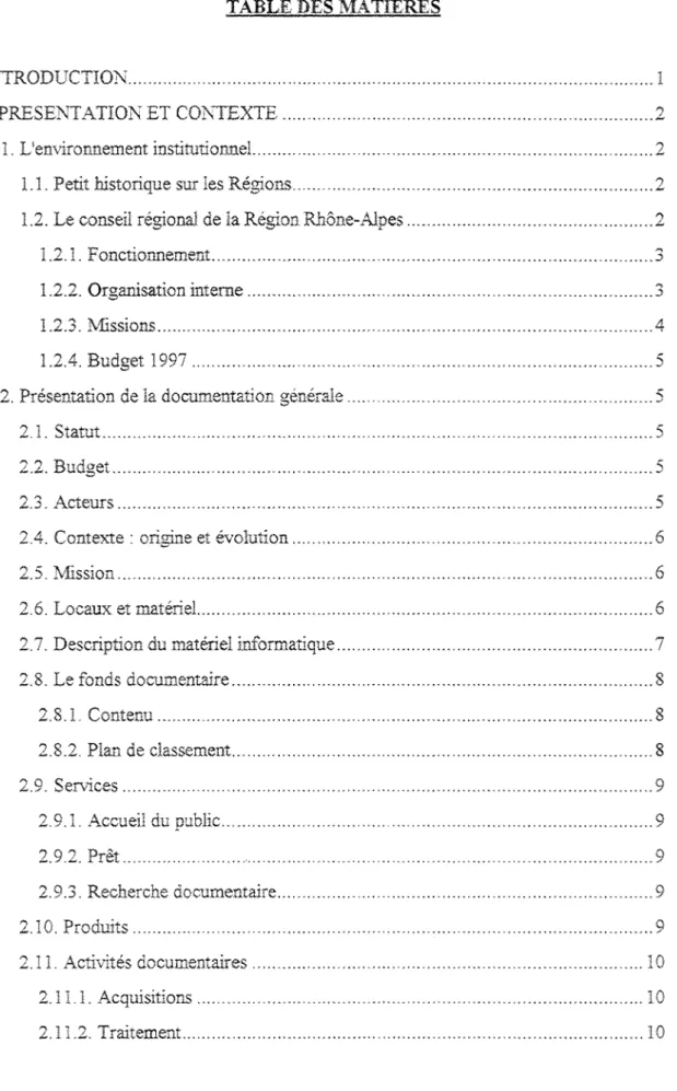 TABLE PES MATEERES 