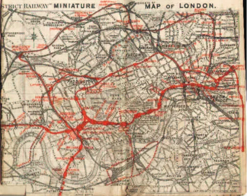 Fig. 2.18 – Carte du métro de Londres (1887).