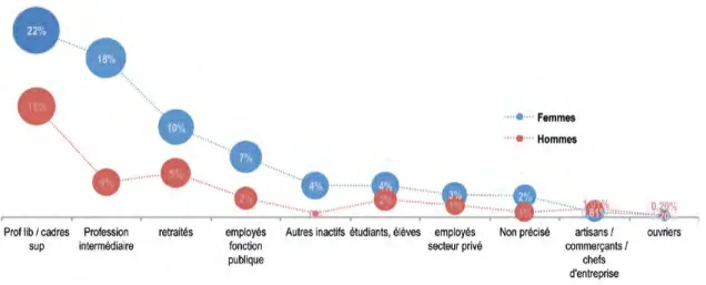 Figure 13. Distribution de la population par sexe et PCS