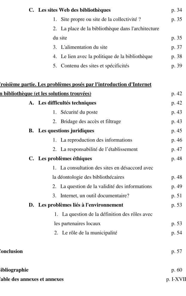 Table des annexes et annexes          p. I-XVII 