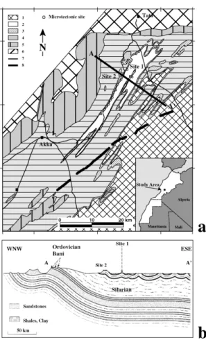 Fig. 1. Geological setting of Tata and Akka areas, South Western Anti-Atlas of Morocco