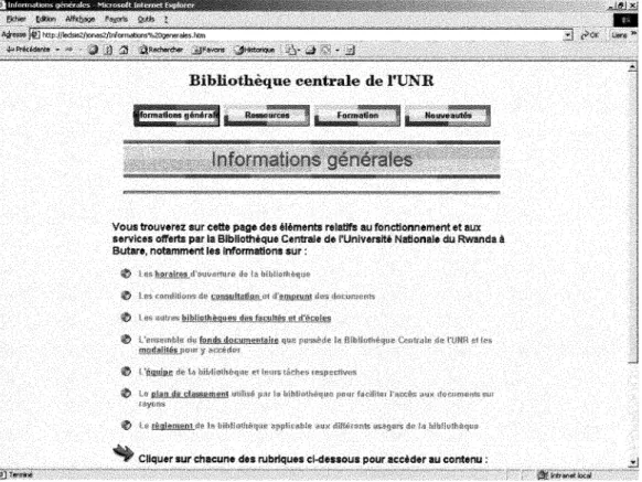 Fig. 3. 2: Apergu  de  la  page  du  riiveaul  (Informations  generales)  dans  le  navigateur 