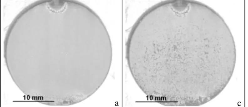 Figure 5. Cyclic oxidation test at 1150°C for sample  without filling-up a) after 1 cycle, b) after 10 cycles 