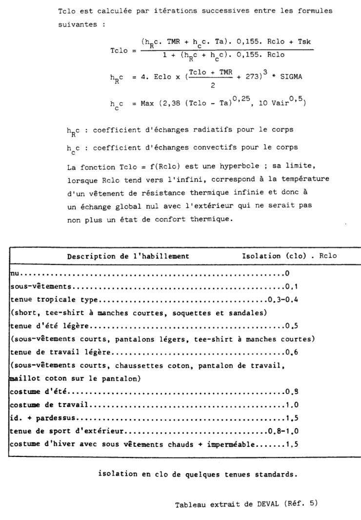 Tableau  extrait  de  DEVAL  (Réf.  5)