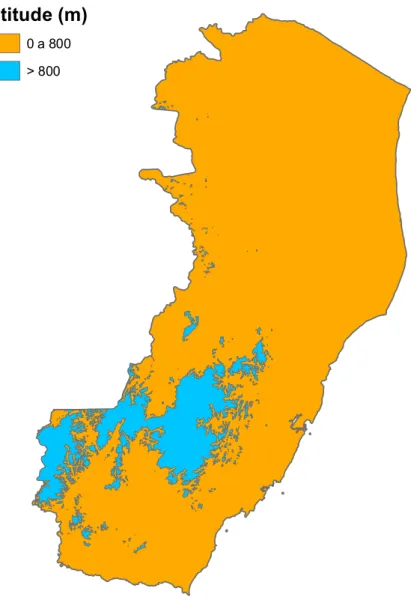 FIGURA 1- Aptidão agrícola para os diferentes municípios do Estado do Espírito Santo em  função  da  necessidade  hídrica  anual  da  cultura,  levando  em  consideração  o  início das chuvas à partir do mês de agosto 